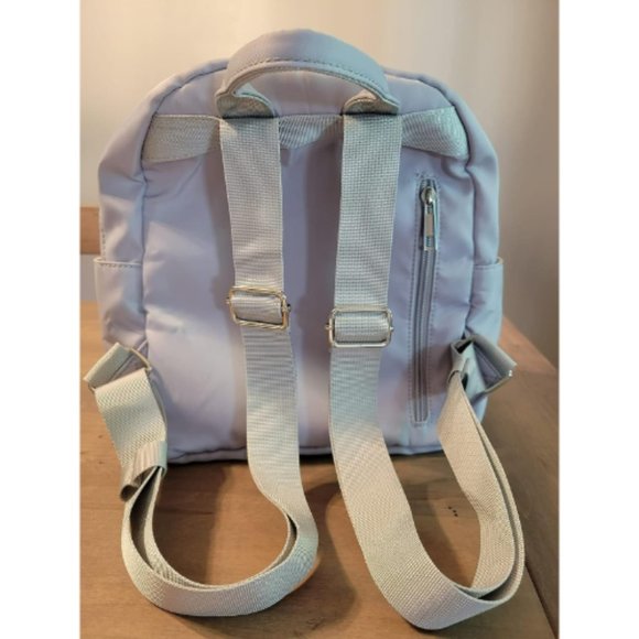 Women Grey Polyester Light Weight Small Waterproof Mini Backpack